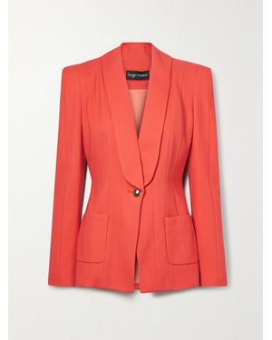 Sergio Hudson Stretch-Wool Crepe Blazer - Rot