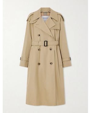 Burberry Castelford Double-Breasted Belted Cotton-Gabardine Trench Coat - Natural