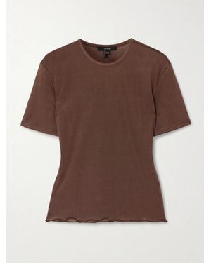 The Park Luna Embroidered Pyratex Lyocell T-Shirt - Brown