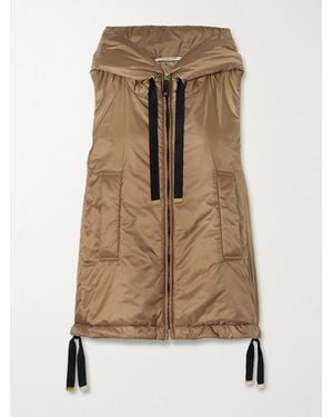 Max Mara The Cube Hooded Padded Shell Vest - Natural