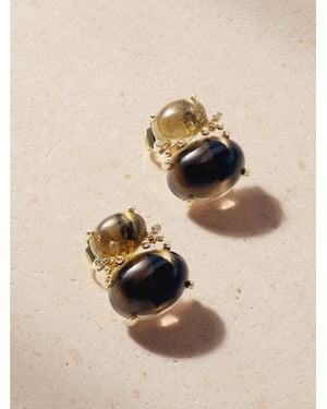 Ole Lynggaard Copenhagen Boho 18-Karat, Quartz, Tourmaline And Diamond Earrings - Natural