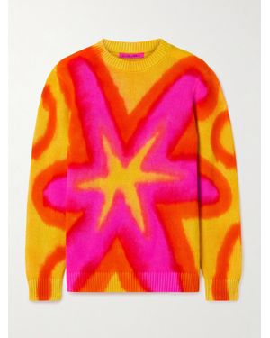 The Elder Statesman Tie-Dyed Cashmere Sweater - Pink