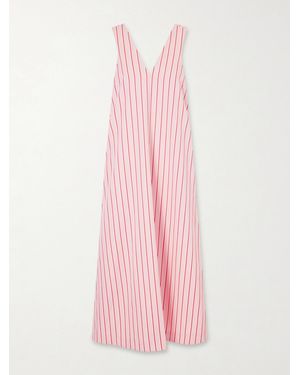 Dries Van Noten Striped Cotton-Poplin Maxi Dress - Pink