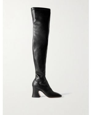 Chloé Janis Leather Over-The-Knee Boots - Black