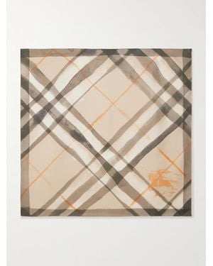 Burberry Printed Silk-Twill Scarf - Natural