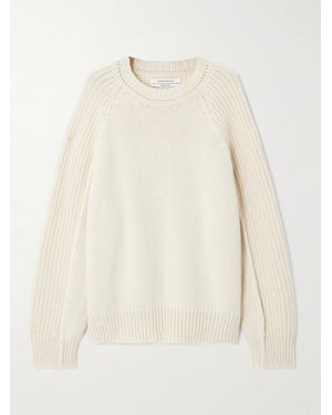 Another Tomorrow Oversized Ribbed Recycled Cashmere And Wool-Blend Jumper - Natural