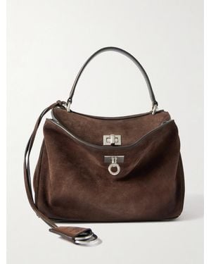 Balenciaga Rodeo Mini Suede Tote - Brown
