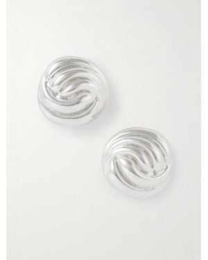 Julietta Knot Versilberte Ohrringe - Weiß