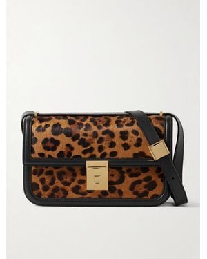 DeMellier London Sac Porté Épaule En Cuir Et En Façon Poulain À Imprimé Léopard Et À Finitions En Cuir Paris - Marron