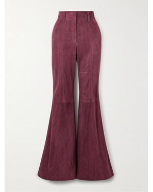 Gabriela Hearst Rhein Schlaghose Aus Veloursleder - Lila