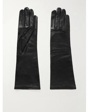 Agnelle Celia Leather Gloves - Black