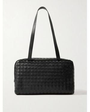 The Row Astra Woven Leather Shoulder Bag - Black