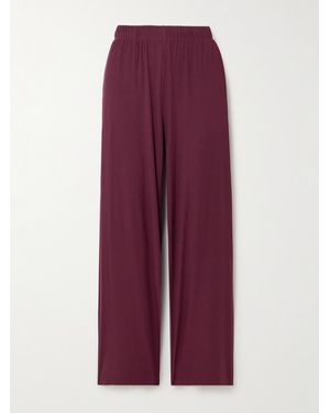 Skims Soft Lounge Loose Pant – Bordeaux – Hose Mit Weitem Bein Aus Stretch-Modal - Lila