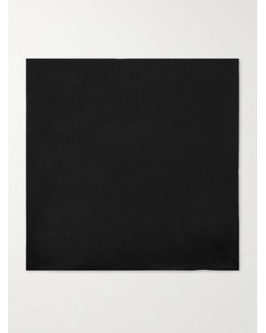 Another Tomorrow Tuch Aus Satin Mit Stickerei - Schwarz