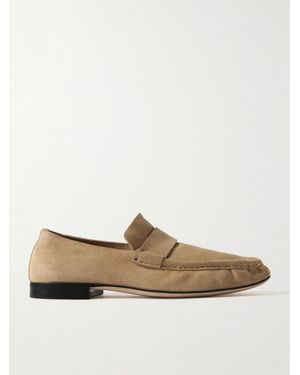 The Row Loafers Aus Veloursleder - Weiß