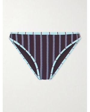 STAUD Coto Striped Bikini Briefs - Blue