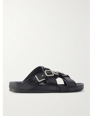 Loewe Type Fussbett Embellished Leather Sandal - Black