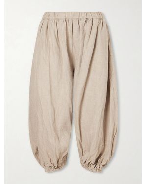 Comme des Garçons Linen Wide-Leg Trousers - Natural