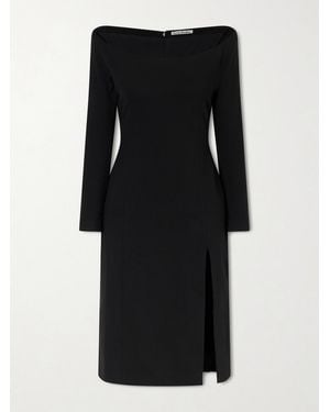 Acne Studios Dorana Off-Shoulder Jersey Midi Dress - Black