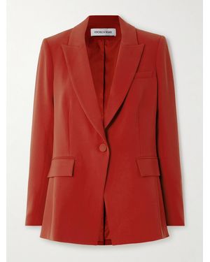 Veronica Beard Long And Lean Dickey Crepe Blazer - Red