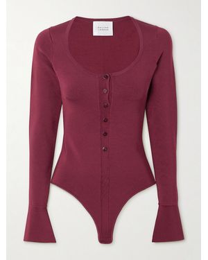 Galvan London Stretch-Jersey Bodysuit - Red