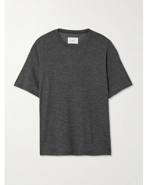 Ssstein Ribbed Wool T-Shirt - Grey