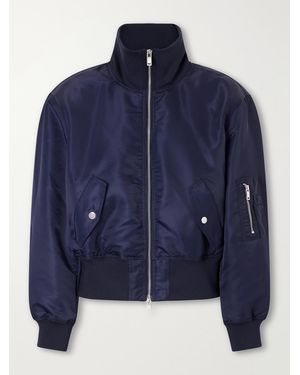 Frankie Shop Storm Satin Bomber Jacket - Blue
