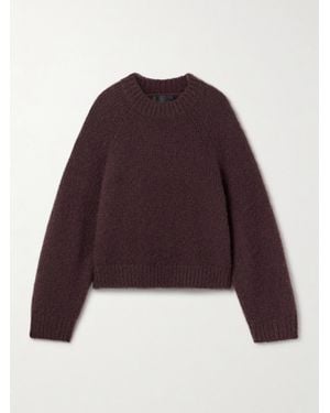 Nili Lotan Tomaso Cashmere And Silk-Blend Sweater - Purple