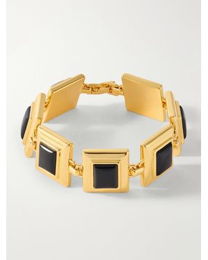 DEHANCHE Plated Onyx Tennis Bracelet - Metallic