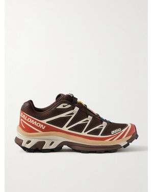 Salomon Xt-6 Rubber-Trimmed Mesh Trainers - Brown