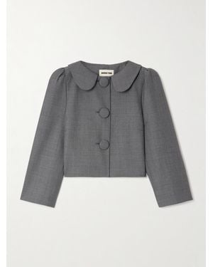 ShuShu/Tong Cropped Grain De Poudre Jacket - Gray