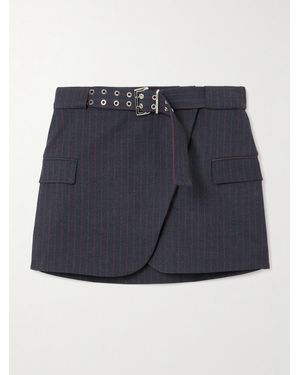 スカート GANNI pinstriped mini skirt Phantom Black Pinstripe Mini Skirt | GANNI US