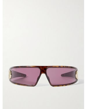 Dior Verydior M1U Wrap-Around Tortoiseshell Acetate Sunglasses - Purple