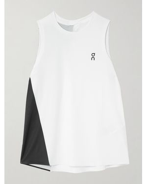 On Shoes Court Printed Stretch Recycled Tank - White