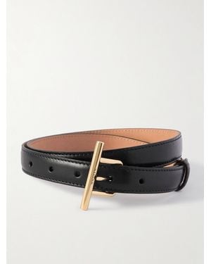 McQueen T-Bar Ledergürtel - Schwarz