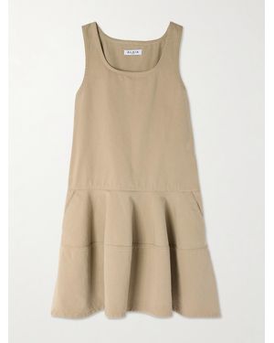 Alaïa Tiered Denim Mini Dress - Natural