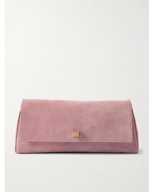 KHAITE Audrey Suede Clutch - Pink