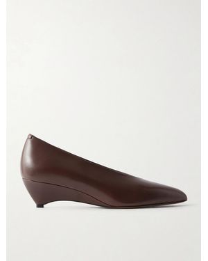 Jil Sander Arc Leather Pumps - Brown