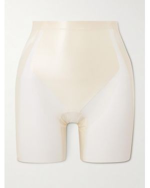 Spanx Shaping Shorts Aus Mesh Und Stretch-Satin - Weiß