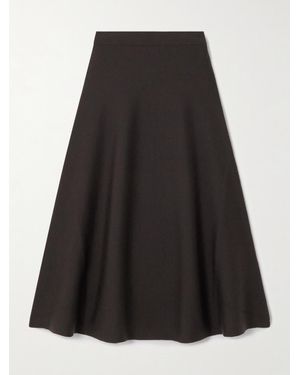 Gabriela Hearst Freddie Wool, Silk And Cashmere-Blend Midi Skirt - Black