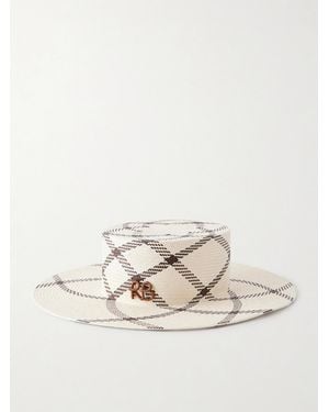 Ruslan Baginskiy Striped Straw Hat - Natural