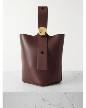 Loewe Pebble Mini Leather Tote - Purple