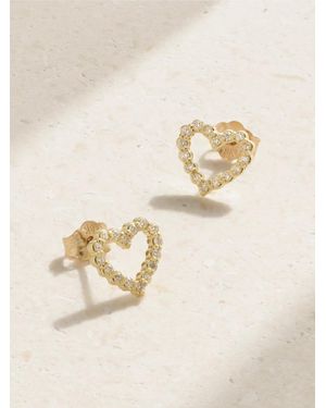 Jennifer Meyer Open Heart 18-Karat Diamond Earrings - Natural