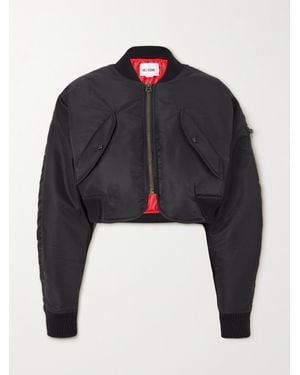 RE/DONE Cropped Shell Bomber Jacket - Blue