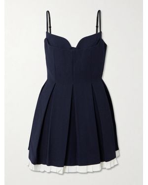 ShuShu/Tong Layered Pleated Twill Dress - Blue