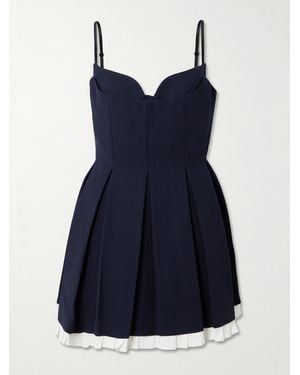 ShuShu/Tong Mehrlagiges Kleid Aus Twill Mit Falten - Blau