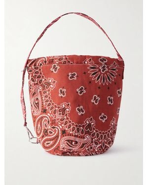 Call it By Your Name Sac Seau Printed Cotton Tote - Red