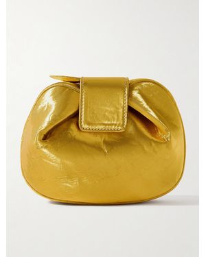 Gabriela Hearst Soft Demi Lamé Clutch - Yellow