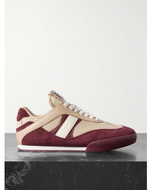 Chloé Kick Sneakers Aus Mesh Mit Besätzen Aus Leder Und Veloursleder - Natur