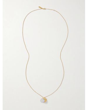 Pacharee Collier En Plaqué Or Et Perle Dhin - Blanc